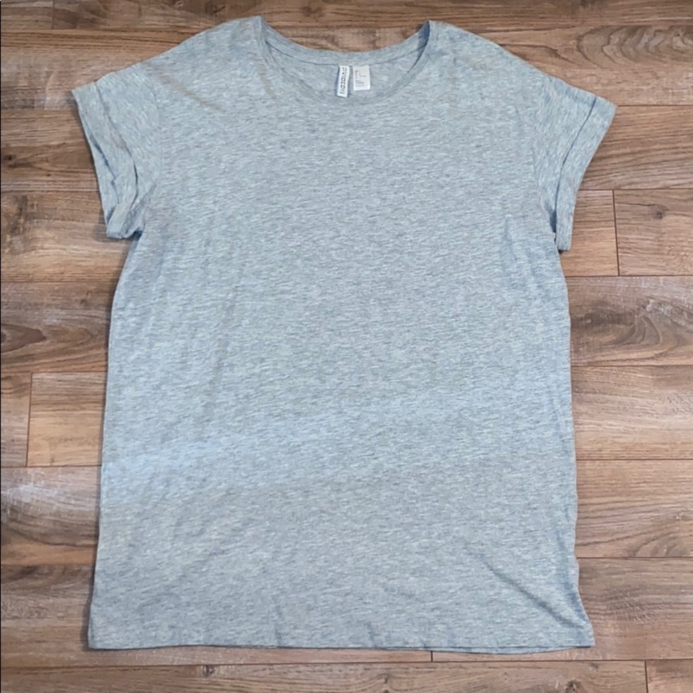 Basic Heather-Gray T-Shirt Dress